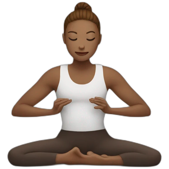 yoga drinking coffee emoji