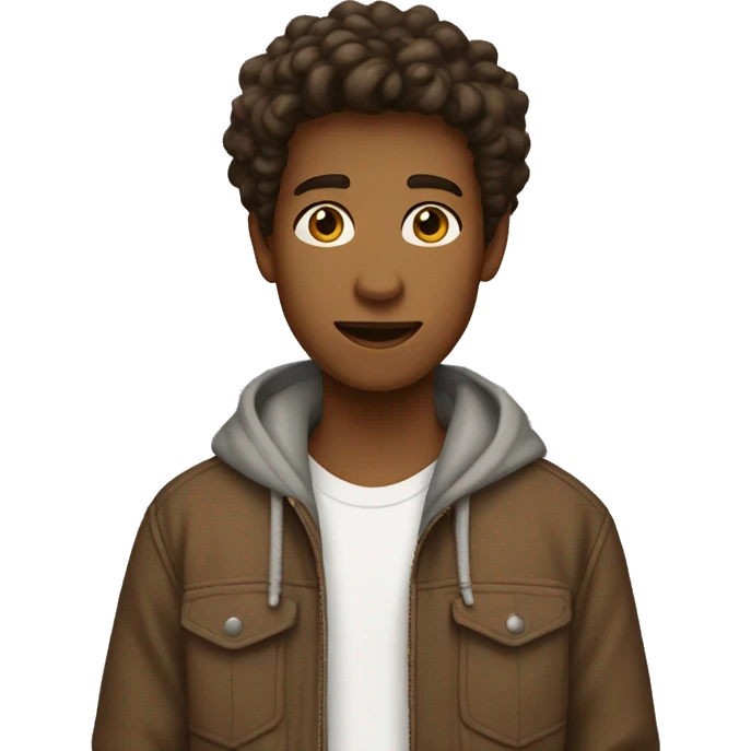 A teen boy brown skined wearing baggy clothes  emoji