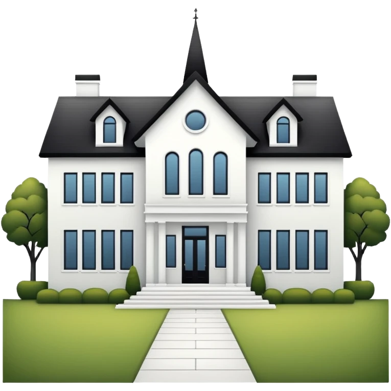 fancy modern minimalist big house emoji
