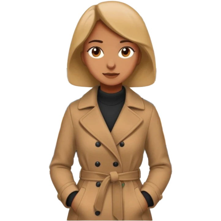 A woman standing in front of a train emoji