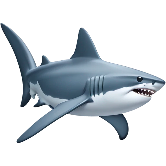 A shark wearing Nike pros and af1 emoji