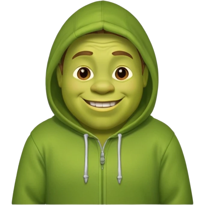 Shrek with hoodie  emoji