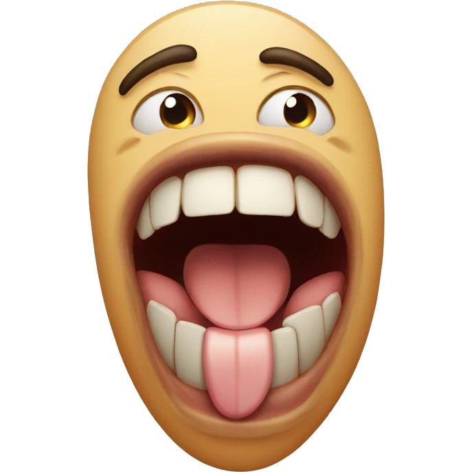 Crazy emoji biting his lip emoji