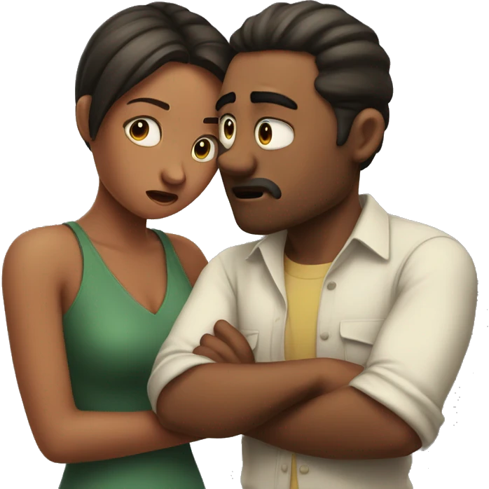 
couple in love in a quarrel emoji