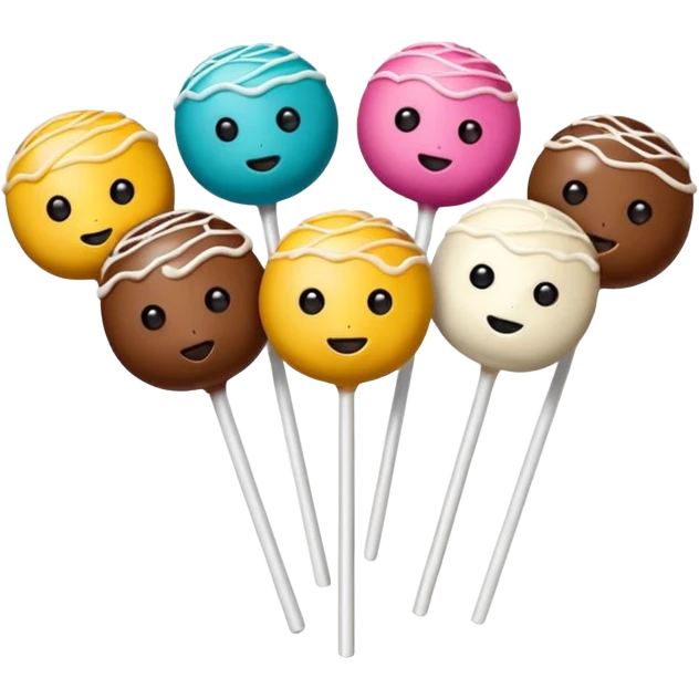 Realistic starbucks cake pops isolated. emoji