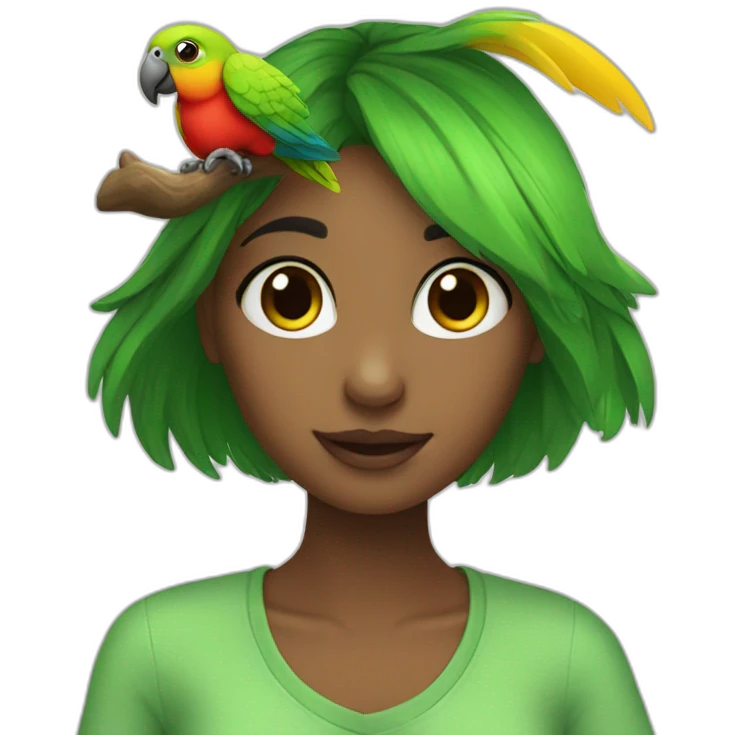 parrot lover girl emoji