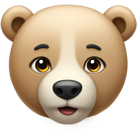 Oso blaco de peluche emoji