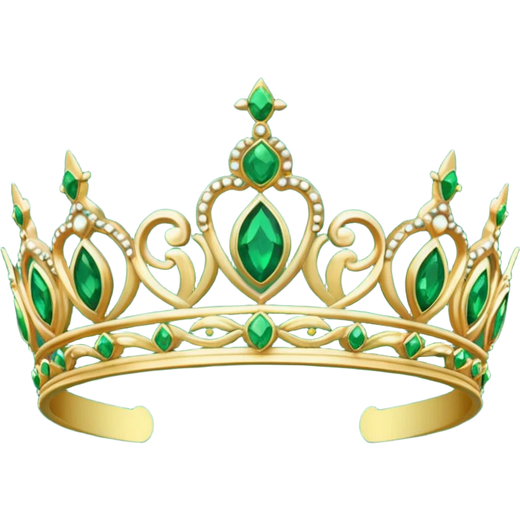 Create me a detailed green Tiara that says Co-Owner Lia emoji