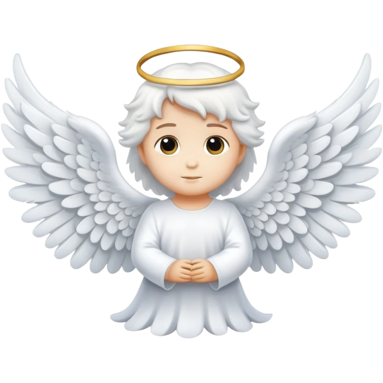 cute fluffy white angel wing emoji