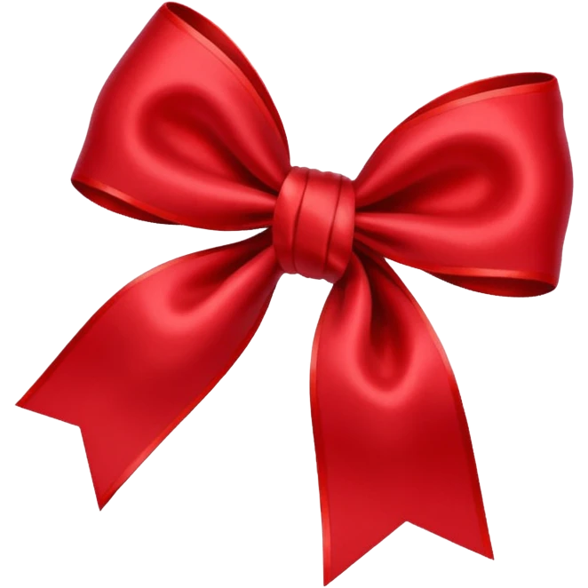 Cherry red bow emoji