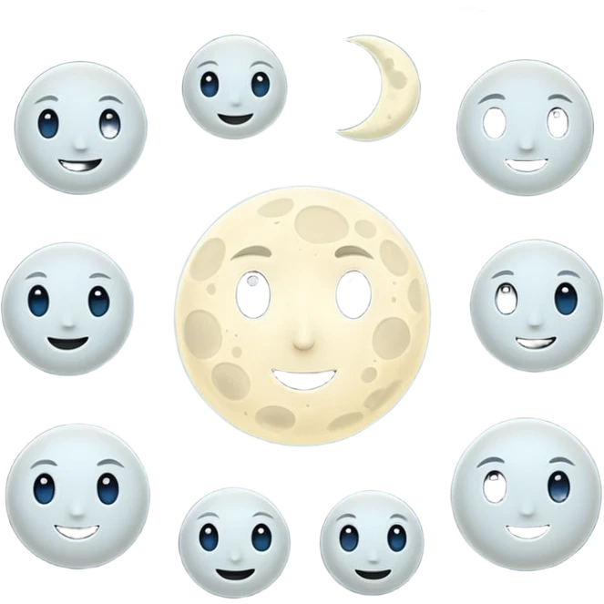 Moon phases emoji