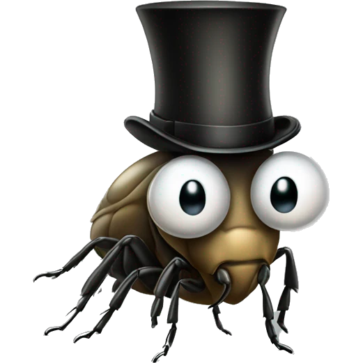 mite with monocle and top hat emoji