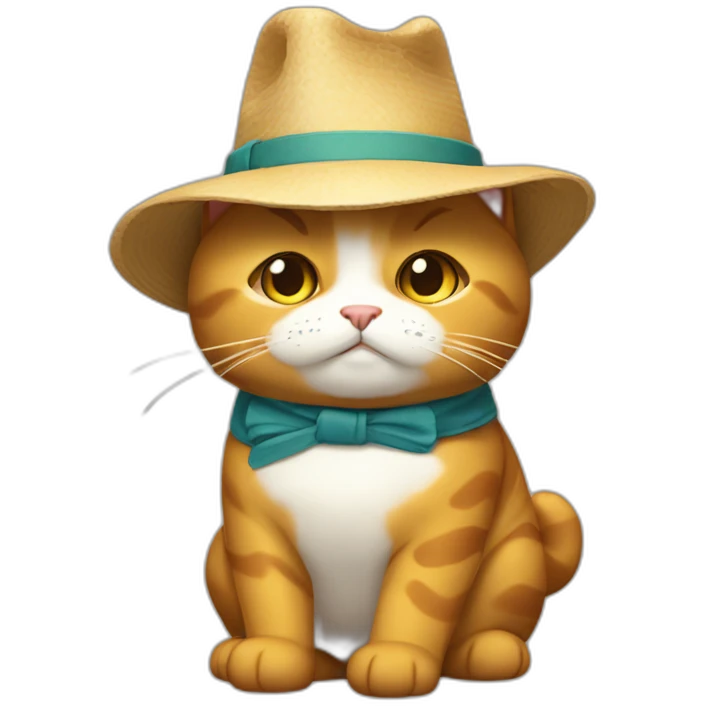 Gato plomo gordo emoji