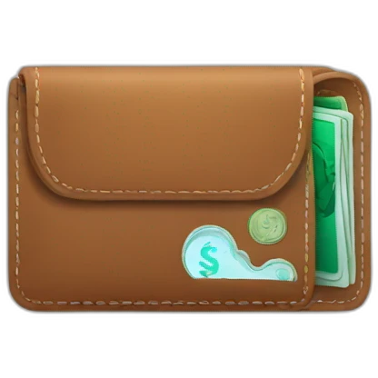wallet with crypto emoji