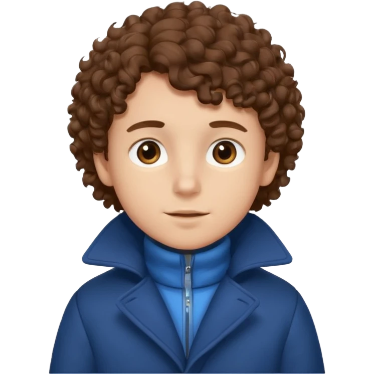 Boy with Brown Curly Hair – Brown curls, young face wearing winter clothes




 emoji