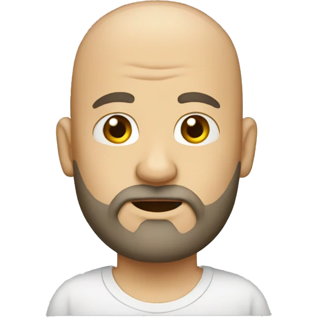 bald man with a beard# emoji
