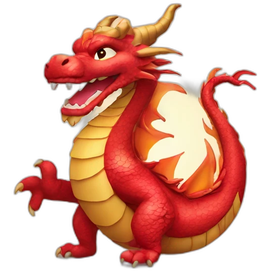 create an dragon emoji saying happy chinese new year emoji