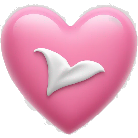 Pink heart with white seal emoji