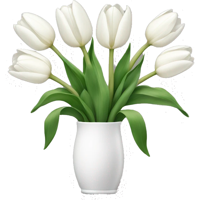White tulips emoji