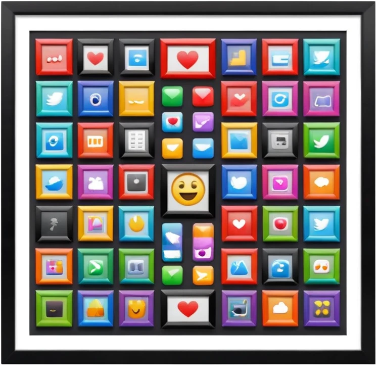 girly framed gallery of photos emoji