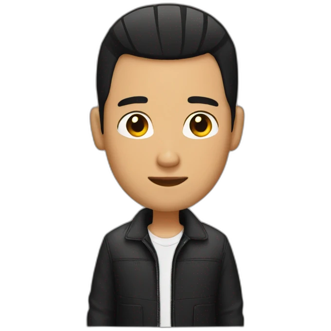 mike bronteroc with black hair and buzz cut emoji