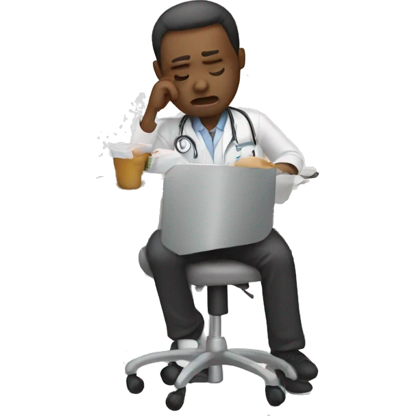 Sick person working emoji