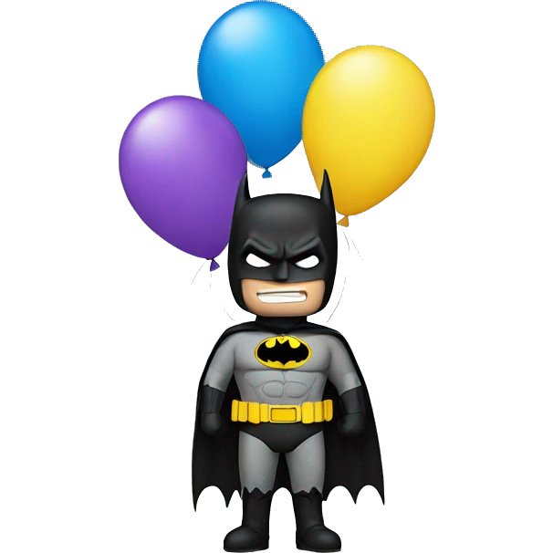 Batman with balloons emoji
