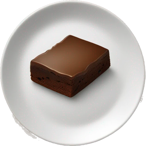 Brownies on a plate only emoji
