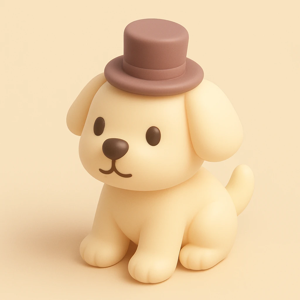 dog with tophat emoji