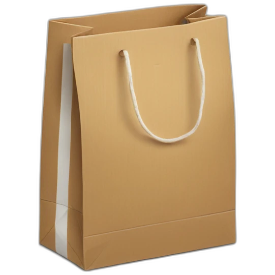 Cardboard bag with white stripes emoji