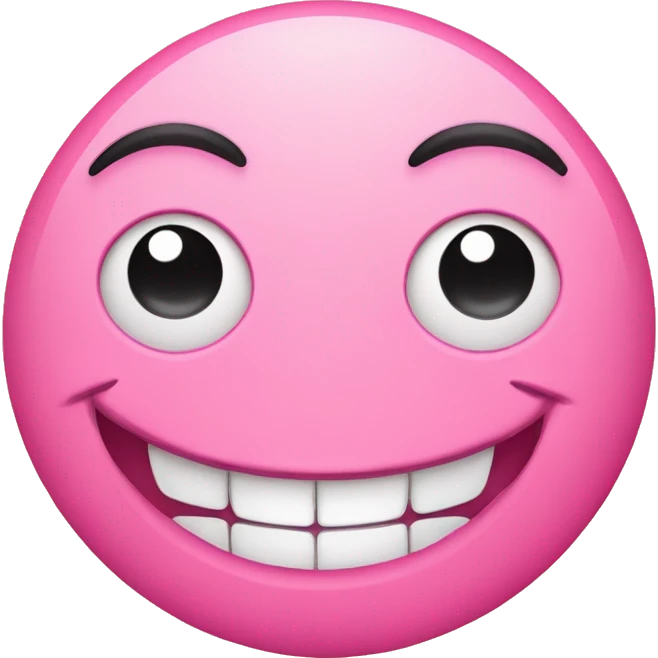 Smirking emoji face with pink nails  emoji
