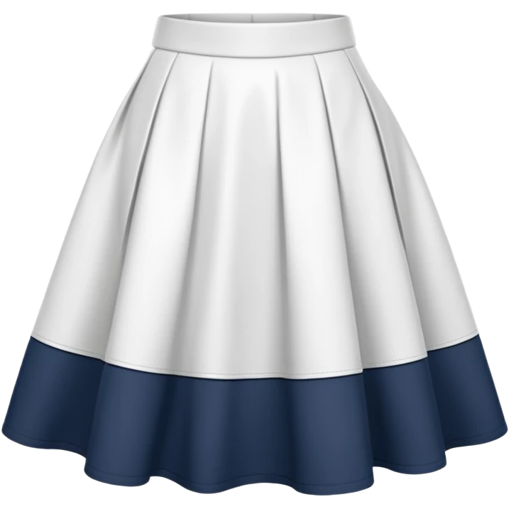 create a white midi skirt whitout pleats emoji