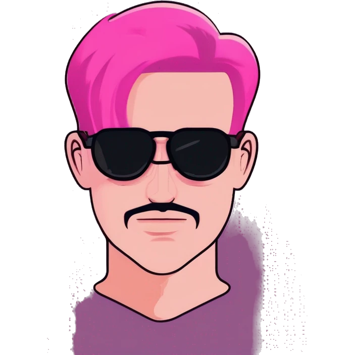 pink hair man with eye patch emoji
