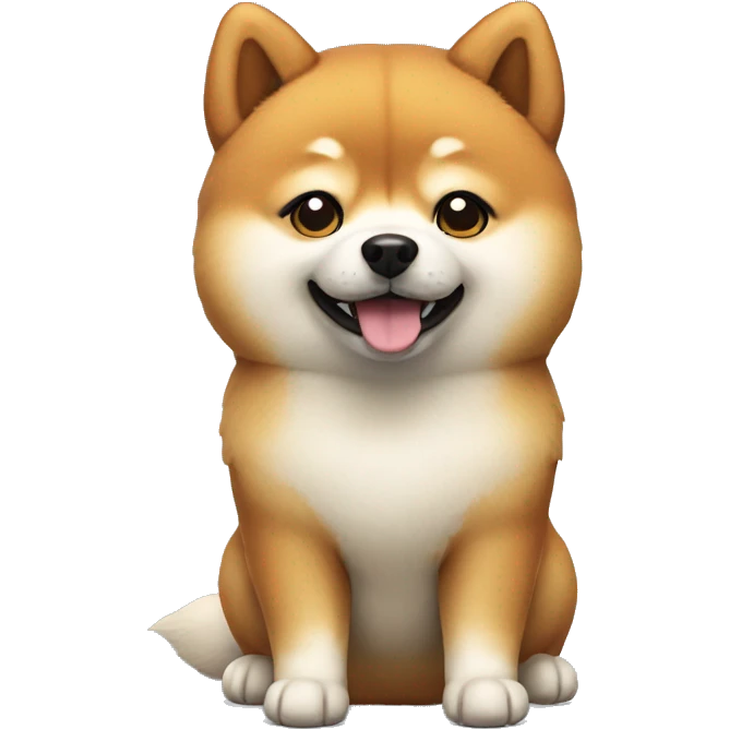 cute fluffy shiba dog emoji