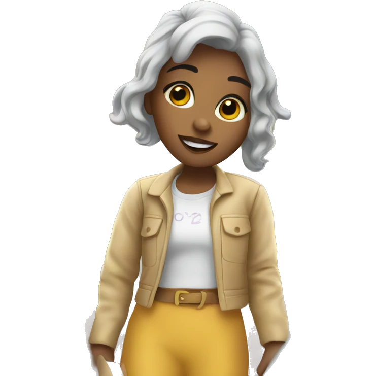 lonely girl portrait   emoji