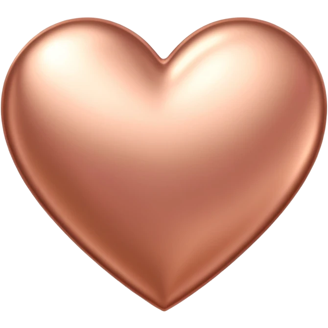 heart with a metallic rose gold finish emoji
