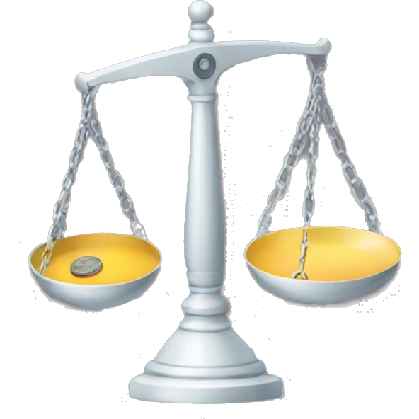 Someone holding weighing scales emoji