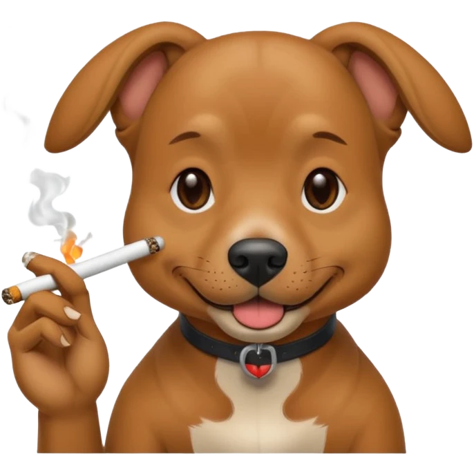 dog smoking blunt emoji