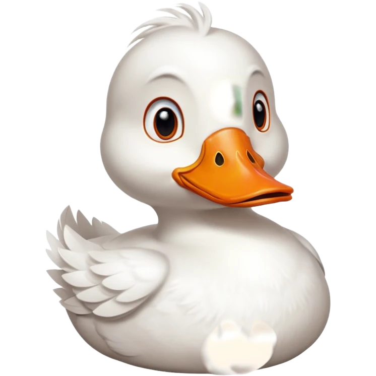 white duck with orange beak emoji