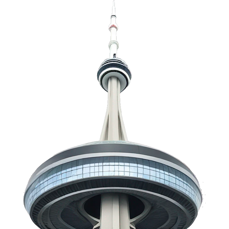 CN Tower, close up emoji