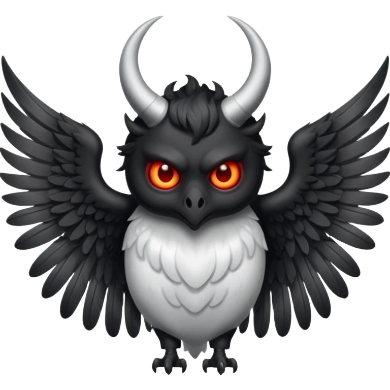 black and white wings demon not human emoji
