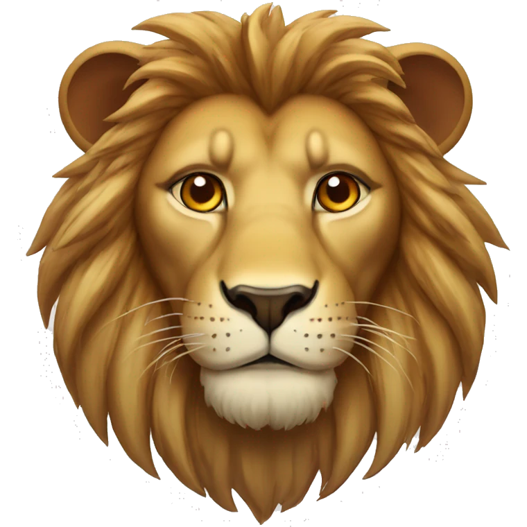 Lion avec des yeux rouges emoji