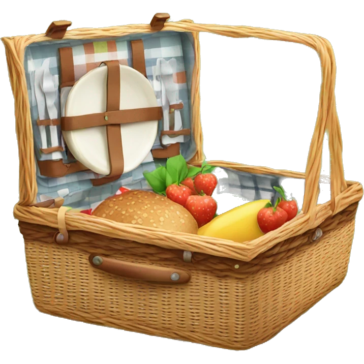 picnic basket on grass emoji