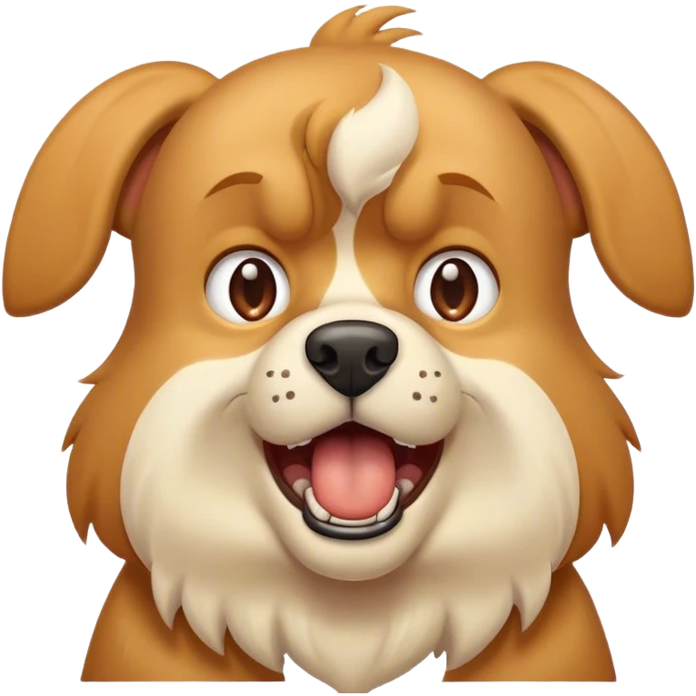 A man barking  emoji