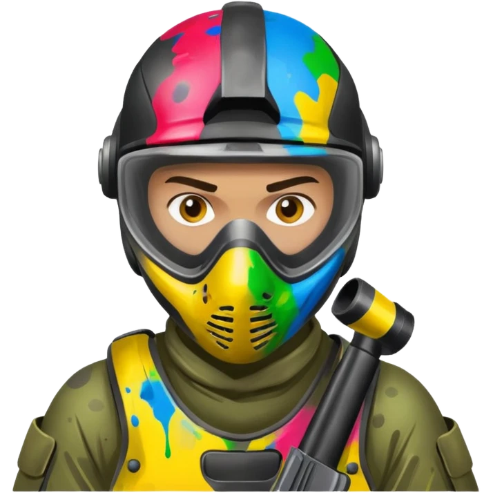 paintball player face emoji