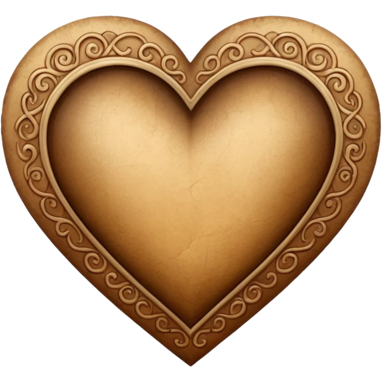 Vintage academia aesthetic Brown-beige-gradients heart emoji