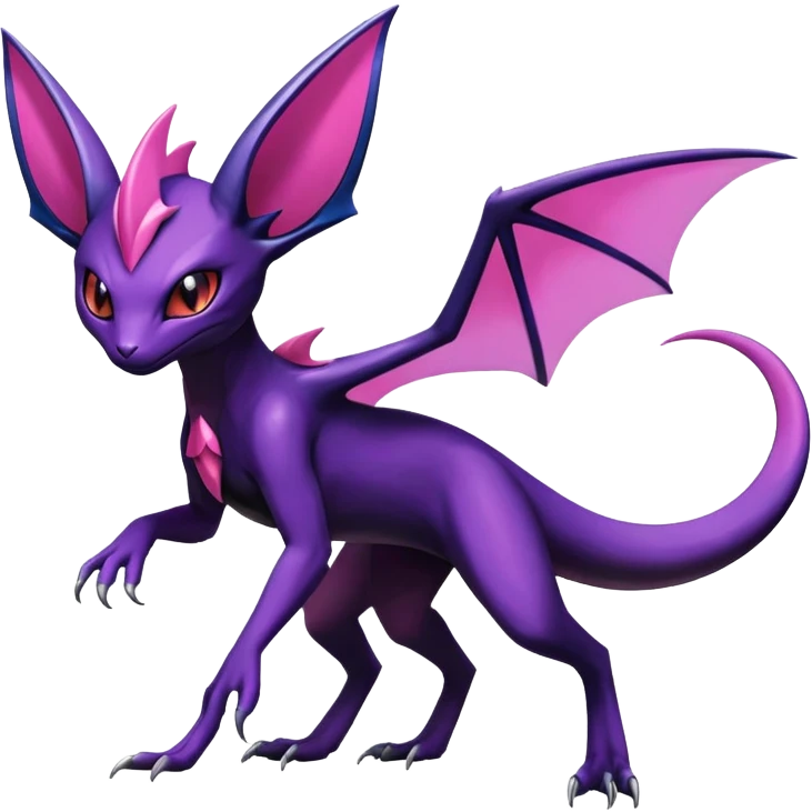 Shiny Salandit-Noivern-Espeon-Hybrid (Full body) emoji