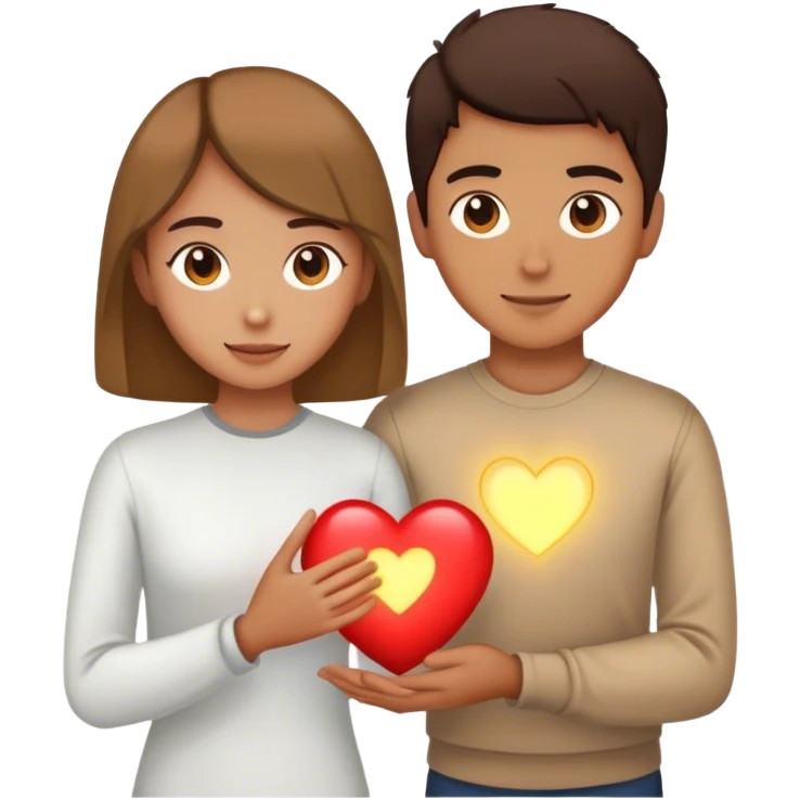 **A glowing heart inside a person’s chest, radiating outward.** Someone else stands in front of them, their own heart beginning to glow as well.

This represents the idea that **true love isn’t about giving someone your love to keep—it’s about lighting up the love they already have inside them.** ✨ emoji