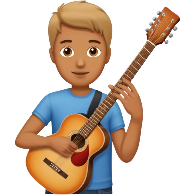 man holding guitar emoji