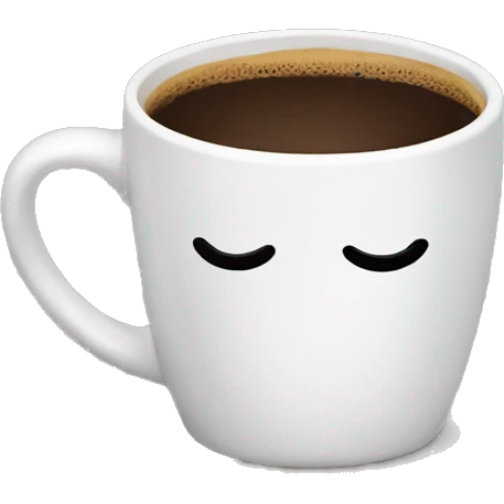Coffee cup with now  emoji